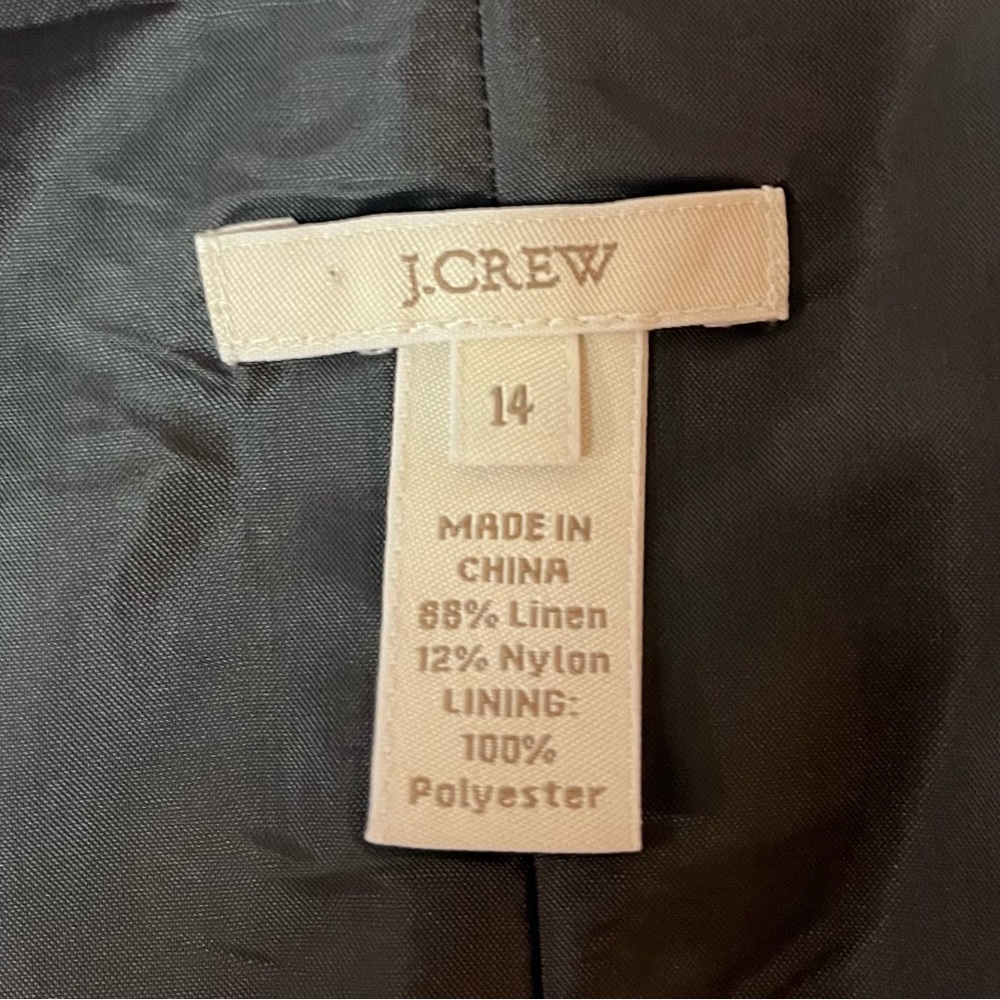 J. Crew Dark Grey Dupioni Silk Blend Shift Dress / Pockets - 14 - Picture 4 of 9